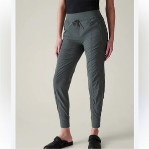 Athleta Attitude Jogger Pant Ruched Detail Size 2 Blue‎ Green
